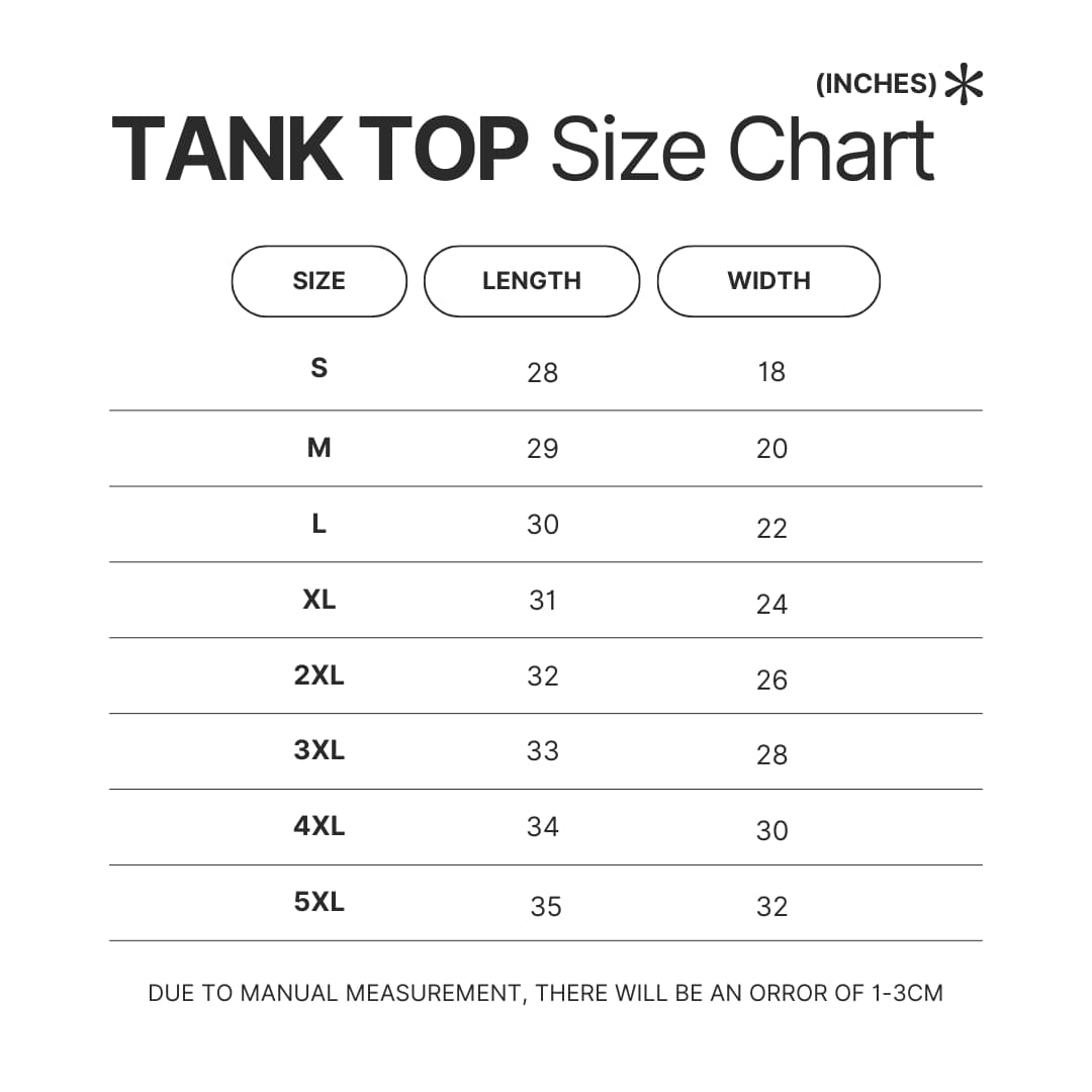 Tank Top Size Chart - What We Do In The Shadows Store