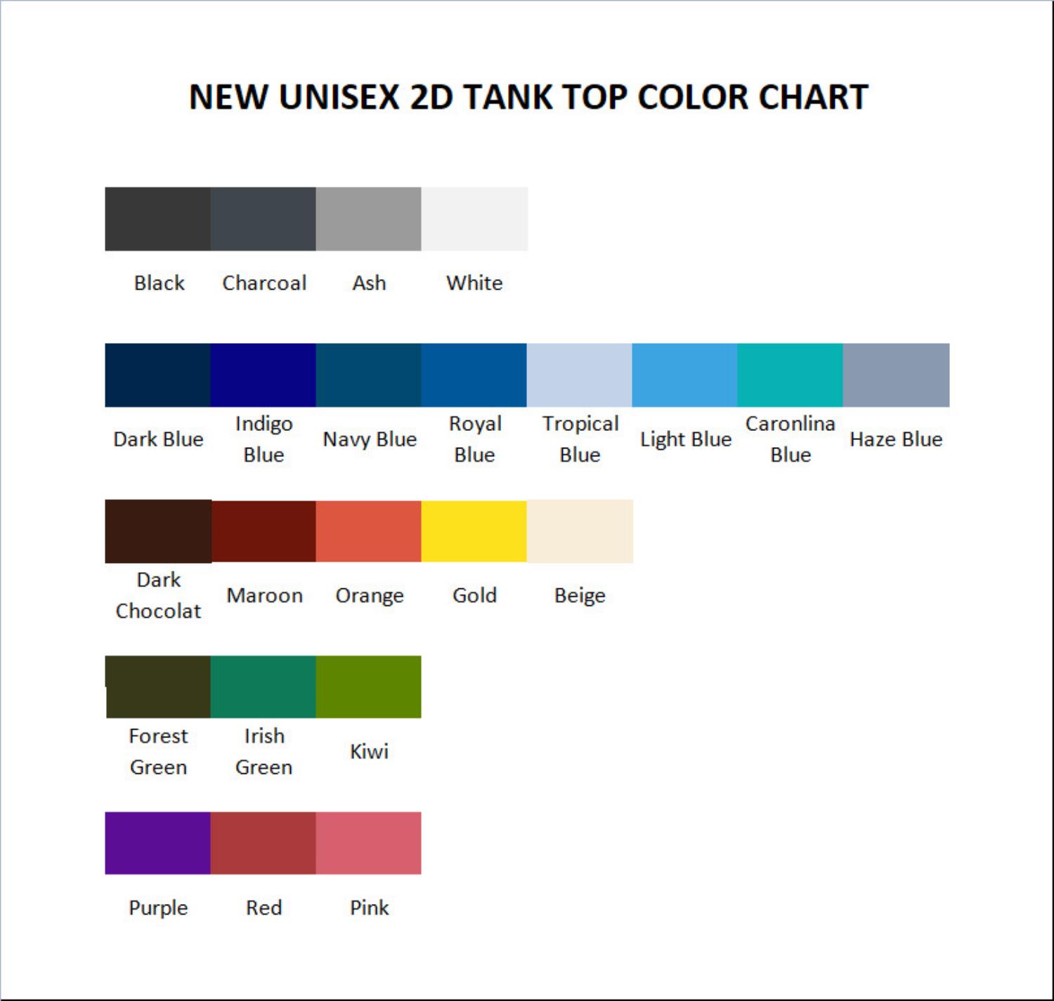 tank top color chart - What We Do In The Shadows Store