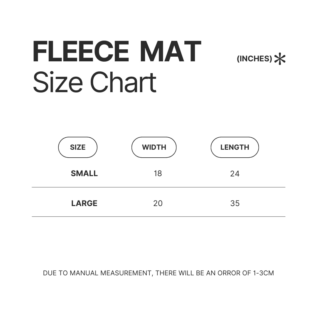 Fleece Mat Size Chart - What We Do In The Shadows Store