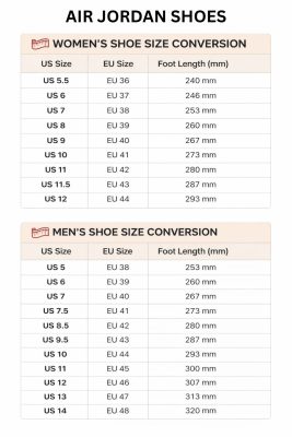 Air Jordan High Low Top Shoes Size Chart - What We Do In The Shadows Store