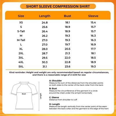 Compression shirt Size chart - What We Do In The Shadows Store