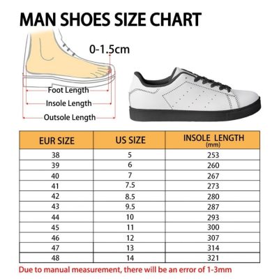 Skate Man Shoes Size Chart - What We Do In The Shadows Store