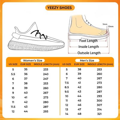 Yeezy Shoes Size Chart - What We Do In The Shadows Store