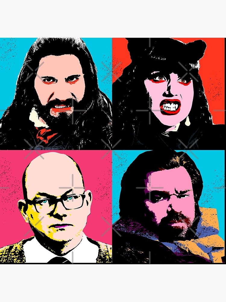 Vampire Warhol In The Shadows Throw Pillow - Image 2