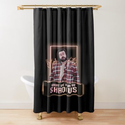 Laszlo Neon In The Shadows Shower Curtain