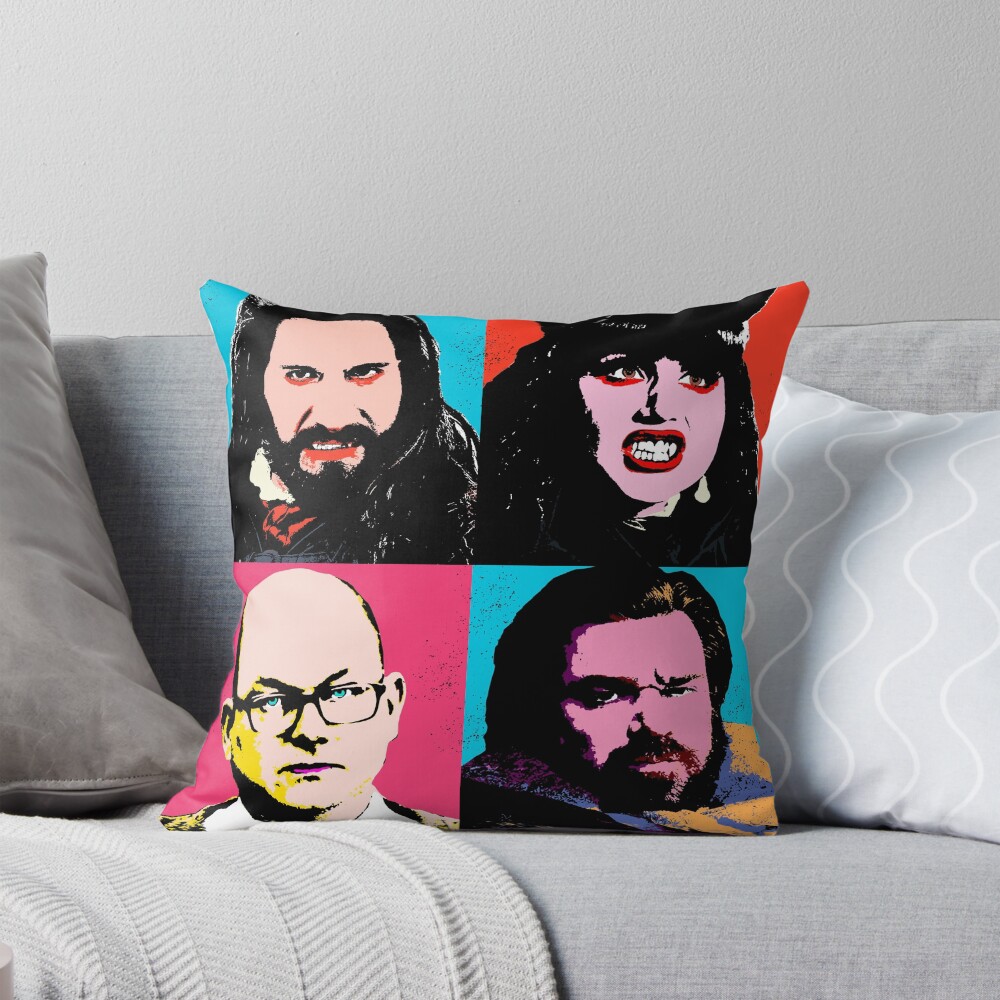 Vampire Warhol In The Shadows Throw Pillow