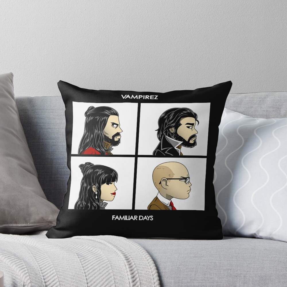Colin Laszlo Jackie Nadja In The Shadows Chibi Movie Throw Pillow